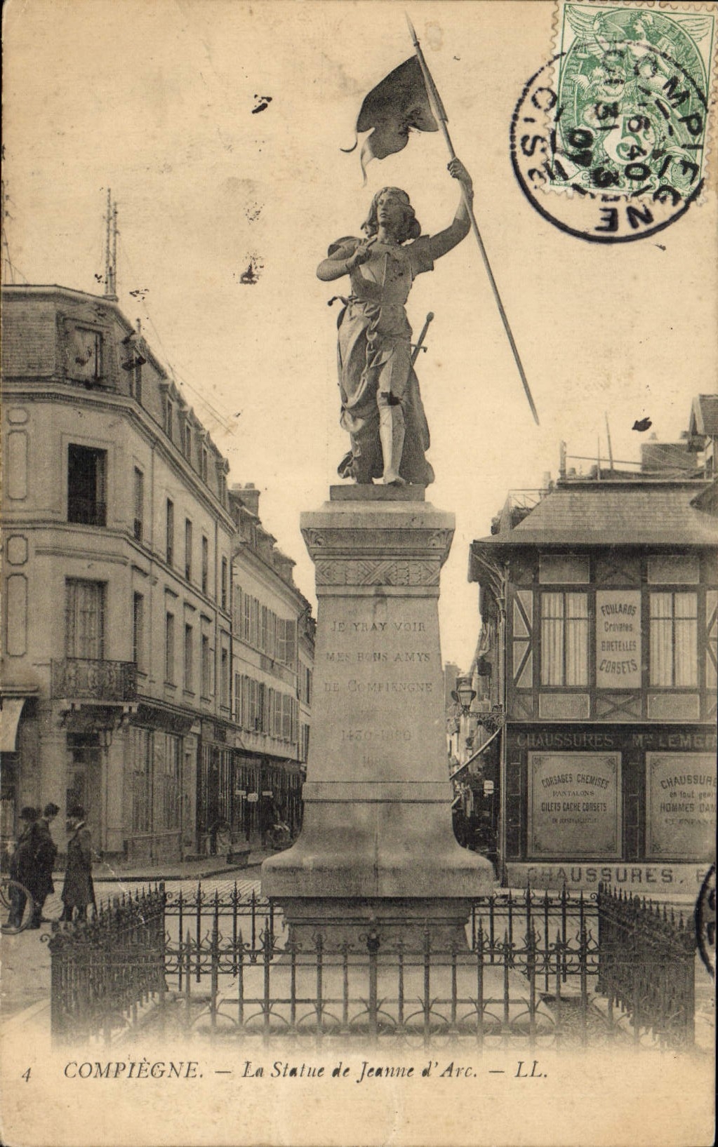 Compiègne — La Statue de Jeanne d'Arc — LL.