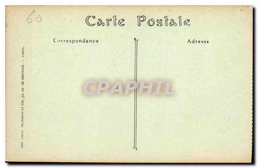CPA Palais de Compiegne La Salle des Fetes  — Rückseite