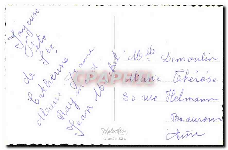 CPA Vive Ste Catherine Femme — Verso
