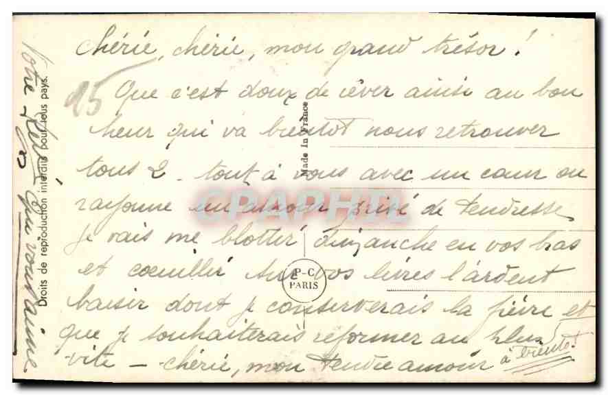 CPA Aupres de toi Femme — Rückseite