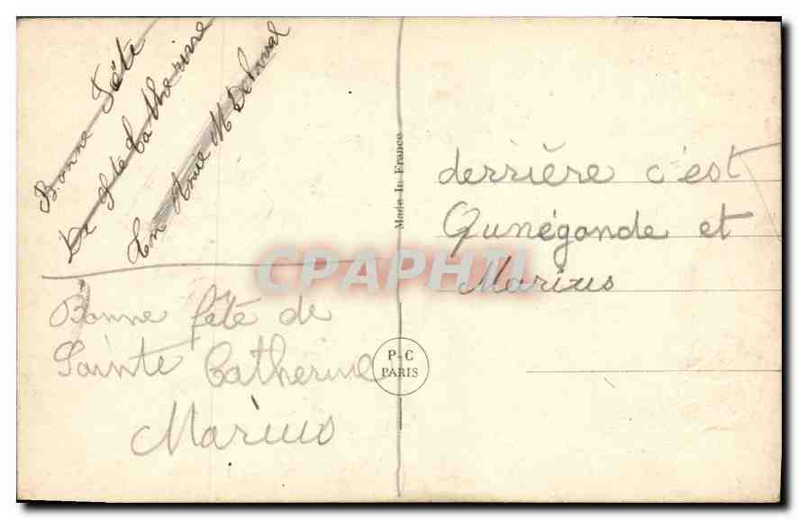 CPA Vive Ste Catherine Femme — Rückseite