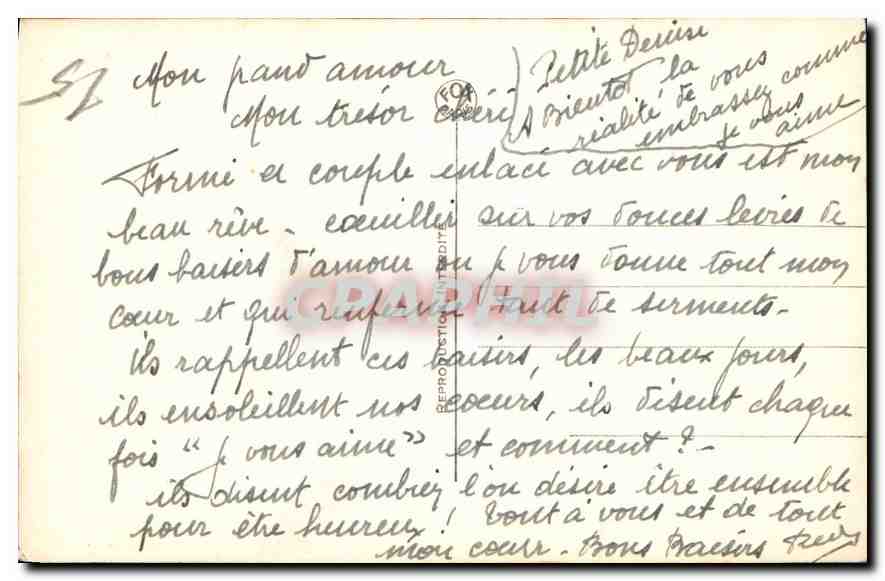Je m'attache pour toujours ! — Couple amoureux dans un cœur d'ivraie — Fox Photo 4456 — Verso