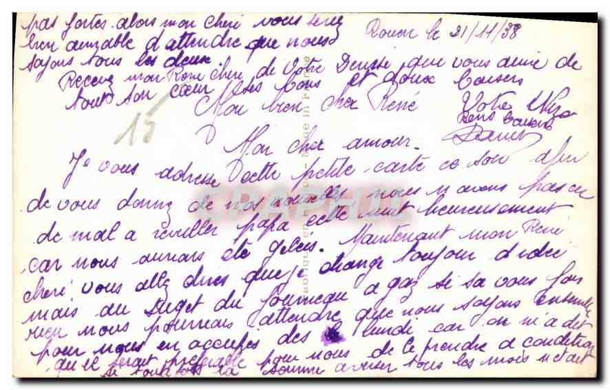 CPA Femme — Verso