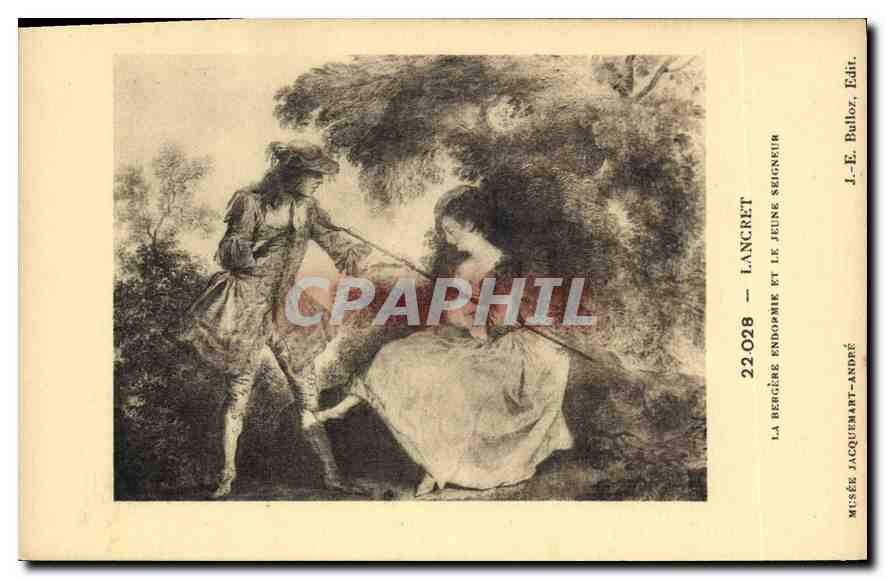 CPA Lancret La Bergere Endormie et le Jeune Seigneur Musee Jacquemart Andre 