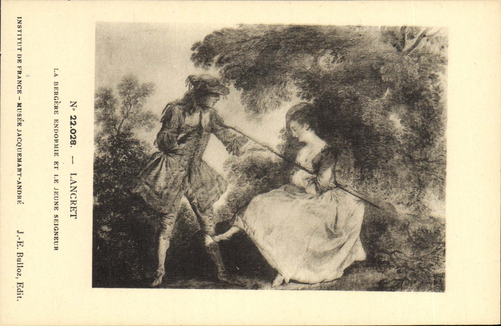 CPA Lancret La Bergere Endormie et le Jeune Seigneur Institut de France Musee Jacquemart Andree 