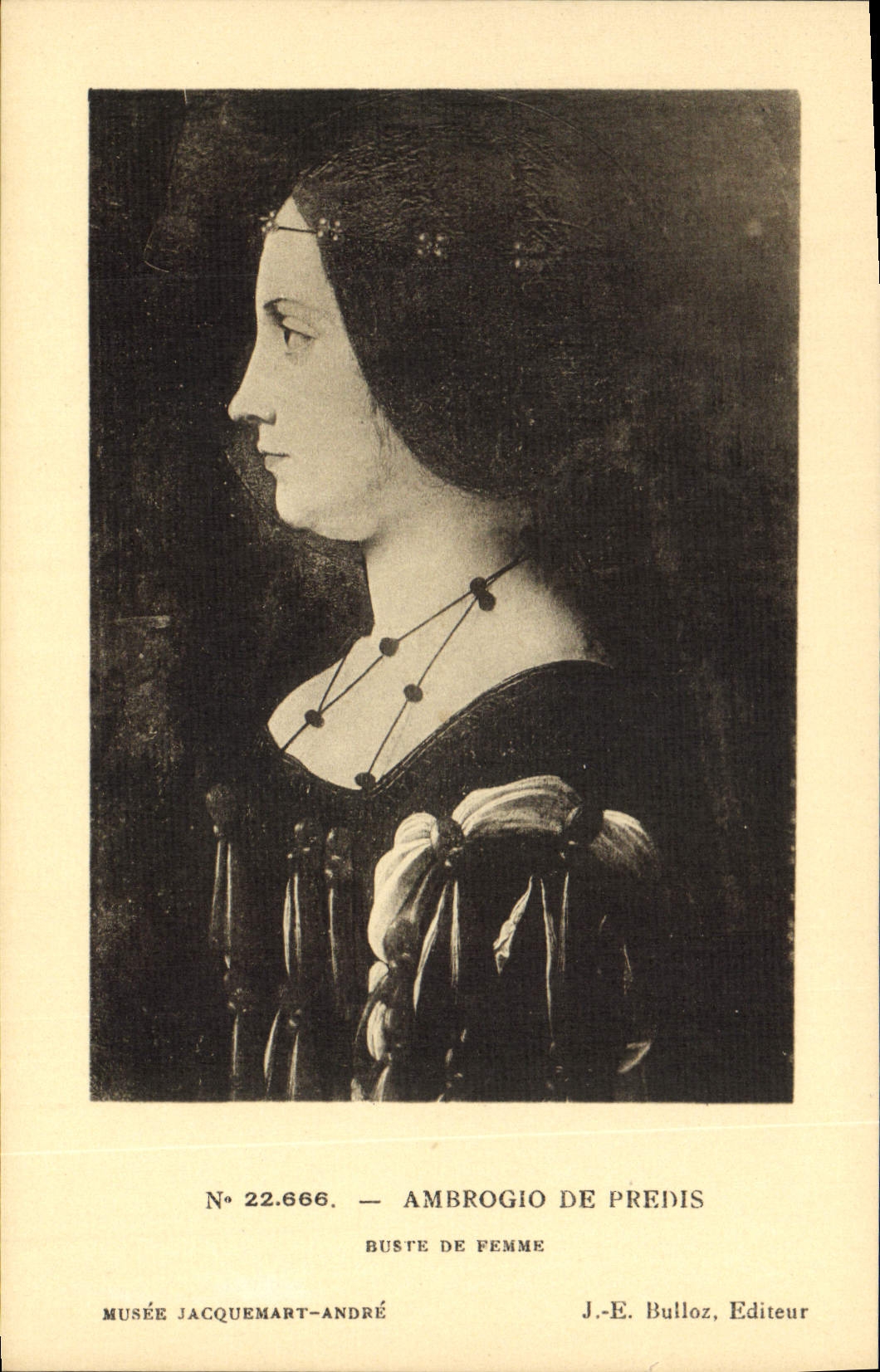 CPA Ambrogio de Predis Buste de Femme Musee Jacquemart Andre 