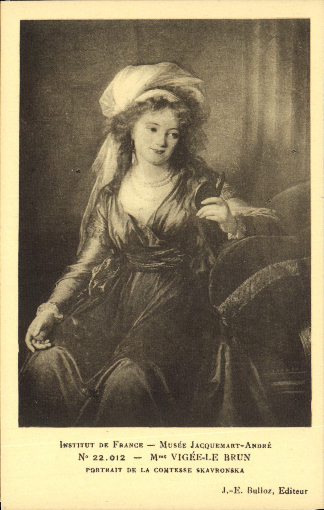 CPA Institut de France Musee Jacquemart Andree Mme Vigee la Brun Portrait de la Comtesse Skavvronska