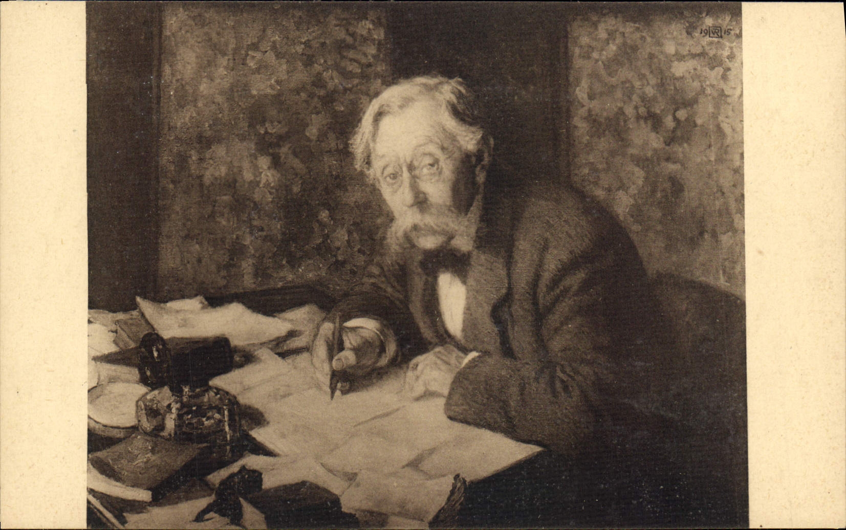 CPA Van Ruysselbergh Portrait d'Emile Verhaeren Musee Moderne de Bruxelles 