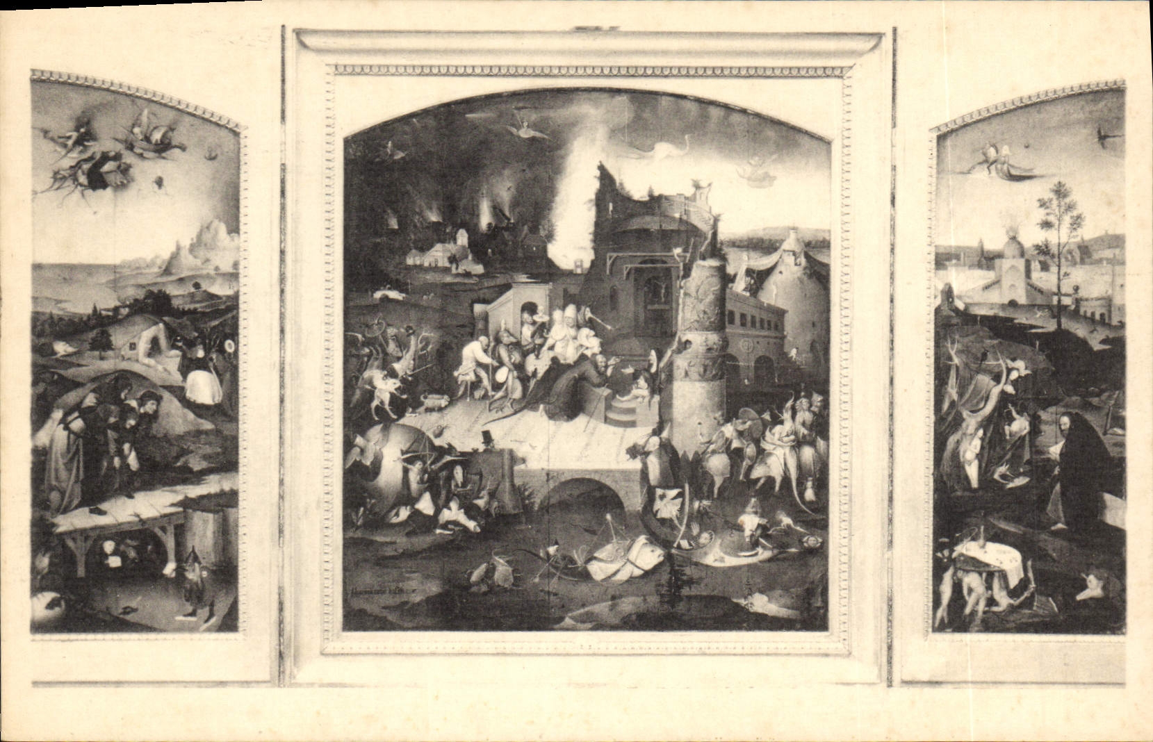 CPA J Bosch 1460 1516 Tentation de St Antoine Musee de Bruxelles 