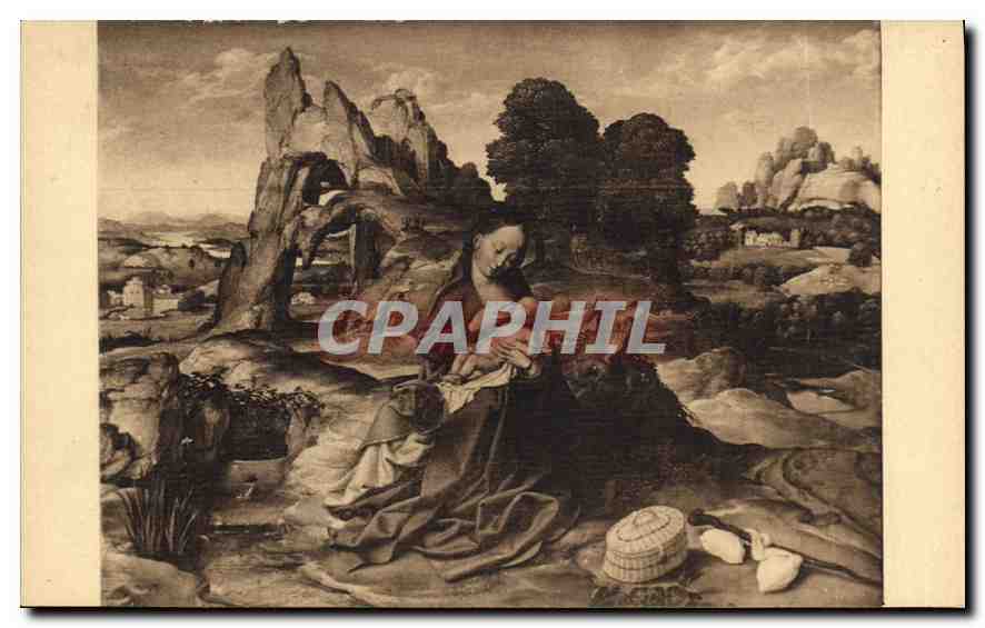 CPA Josse Van Cleve 1485 1540 Le repos de la fulte en Egupte Musee de Bruxelles 