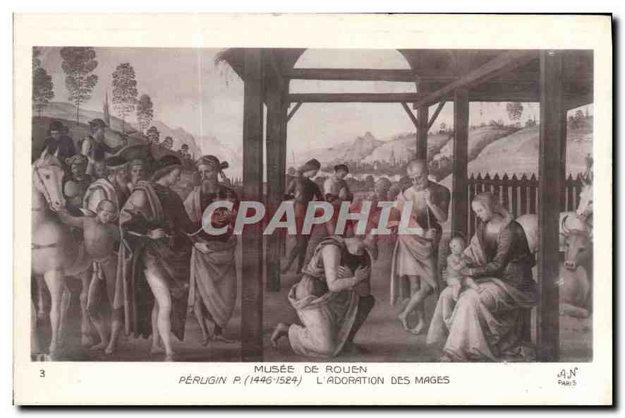 CPA Musee de Rouen Perligin P 1446 1524 l'Adoration des Mages 