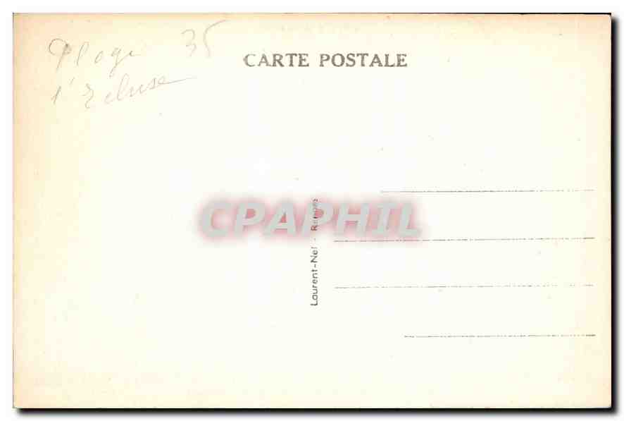 CPA Cote d'Emeraude Dinard Entree de la Plage et la Malouine  — Verso