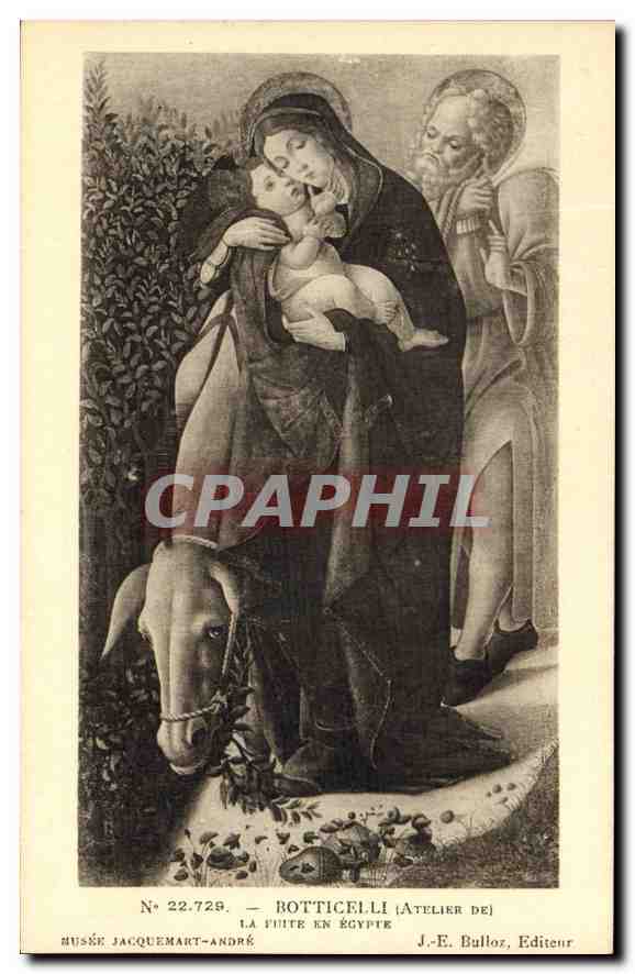 CPA Botticelli Atelier de La fuite en Egypte Musee Jacquemart Andre 