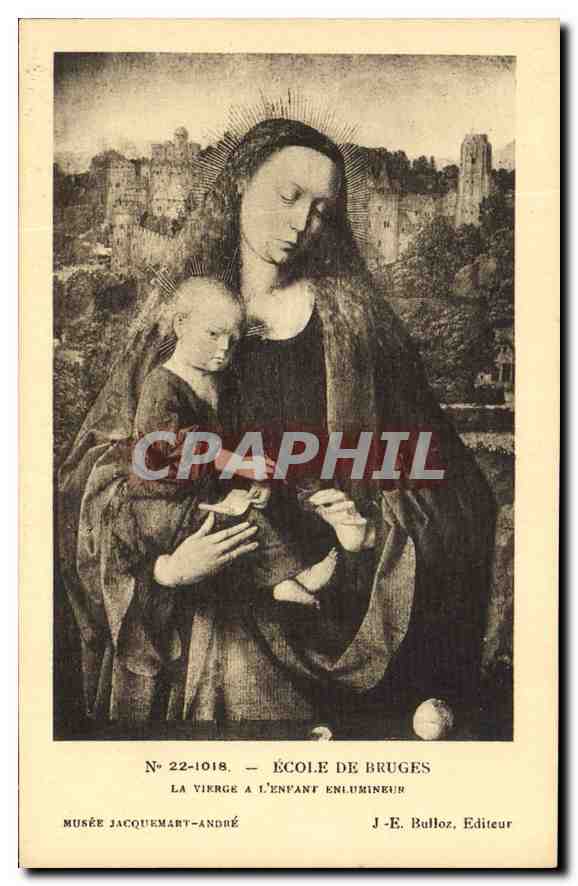 CPA Ecole de Bruges la Vierge a l'Enfant enlumineur Musee Jacquemart Andre 
