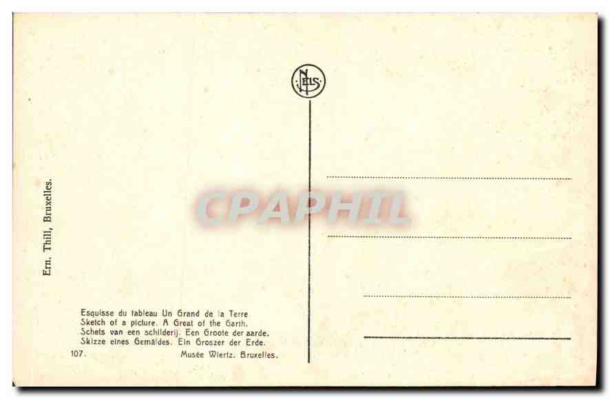 Grand de la Terre — Esquisse — Ern. Thill, Bruxelles, n°107 — Rückseite