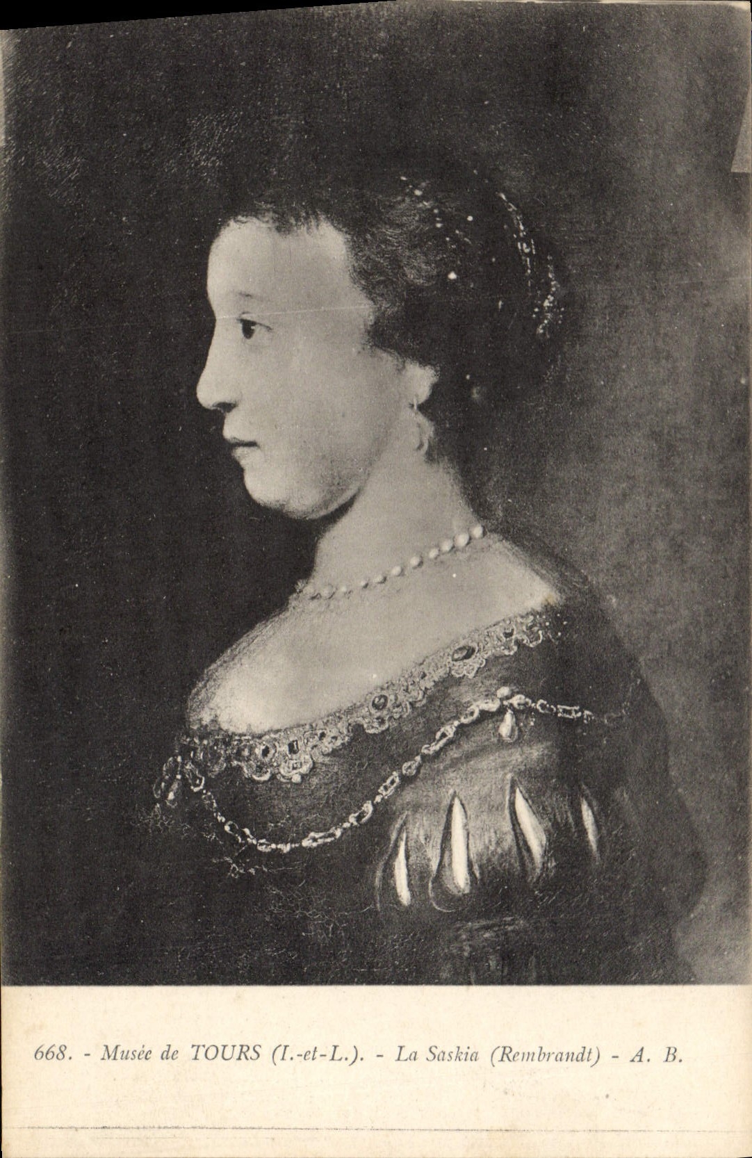 CPA Musee de Tours I et L La Saskia Rembrandt 