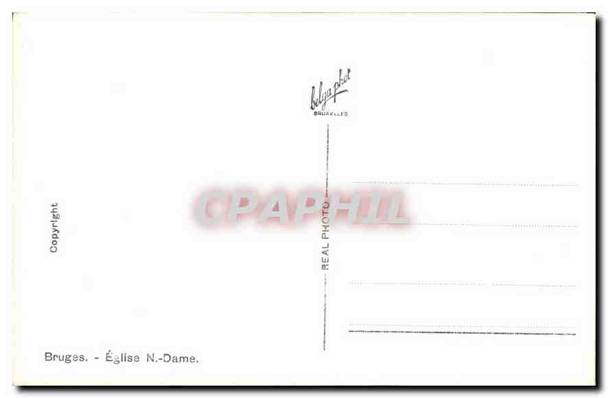 CPA Bruges Eglise N Dame Le Christ en Croix Van Dyck — Verso