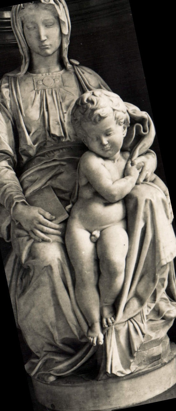 CPA Bruges Eglise N Dame La vierge et l'enfant par Michel Ange