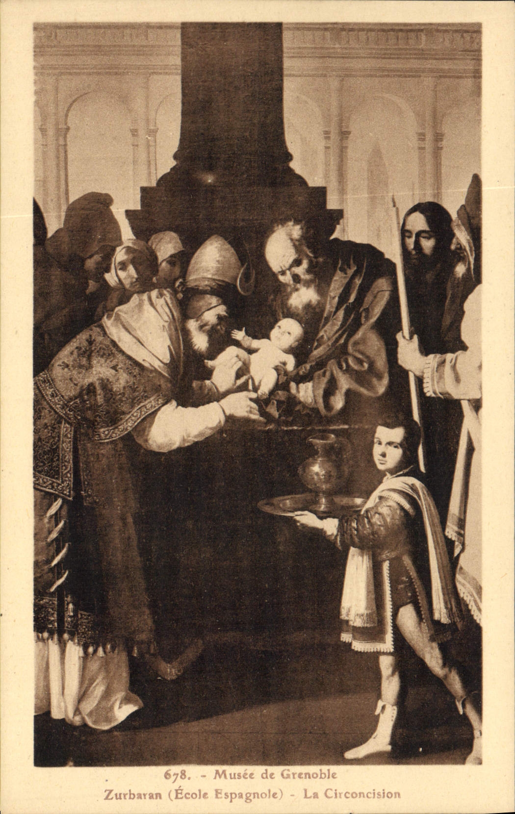 CPA Musee de Grenoble Zurbaran Ecole Espagnole La Circoncision 