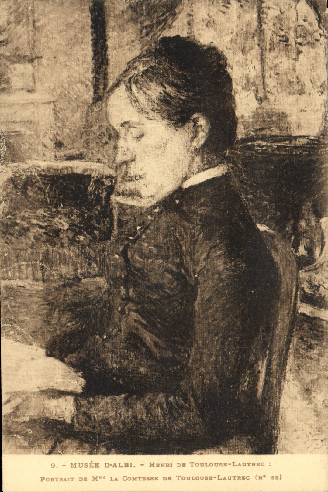 CPA Musee d'Albi Henri de Toulouse Lautrec Portrait de M de Comtesse de Toulouse Lautrec 