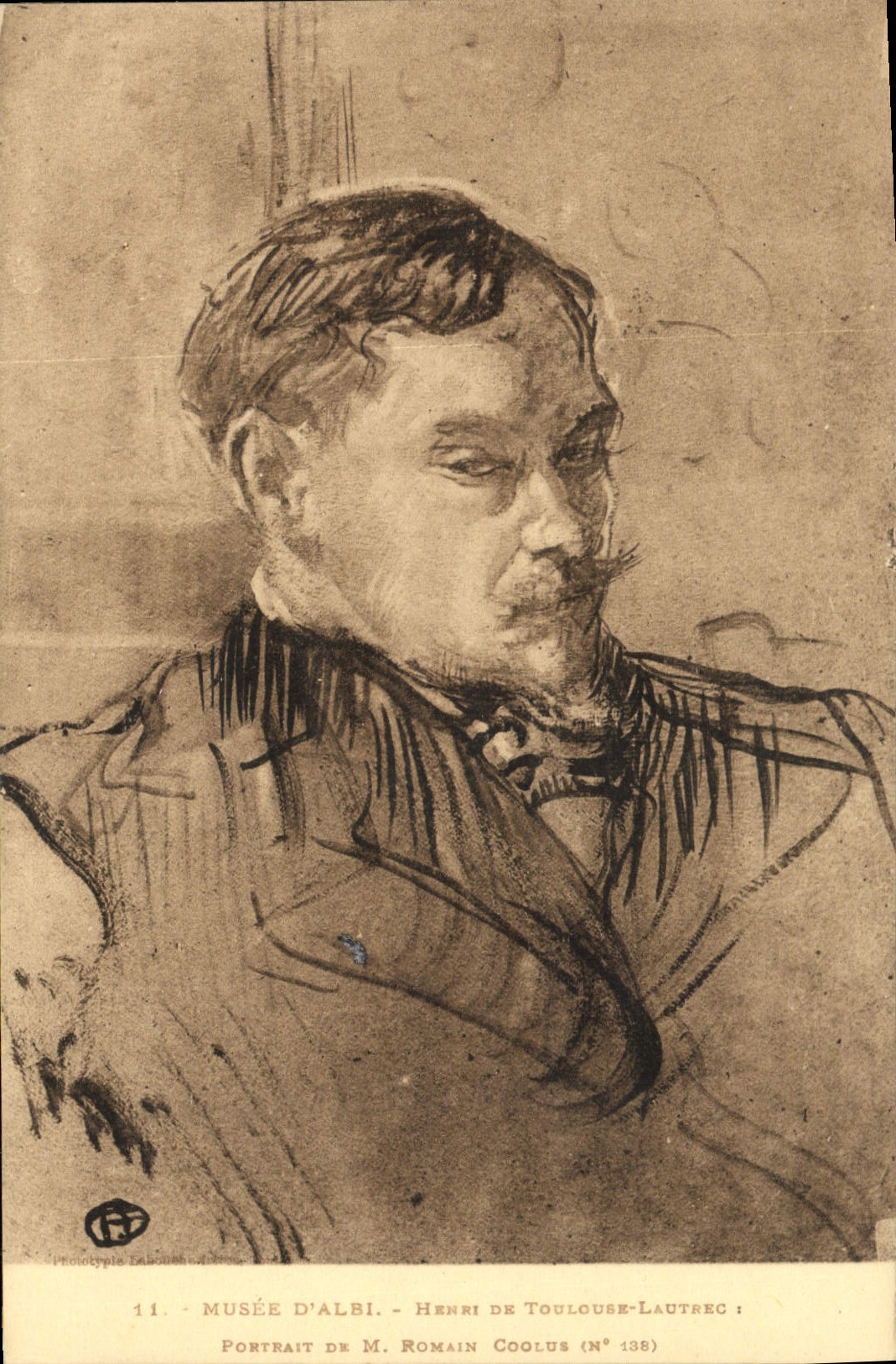 CPA Musee d'Albi Henri de Toulouse Lautrec Portrait de M Romain Coolus 