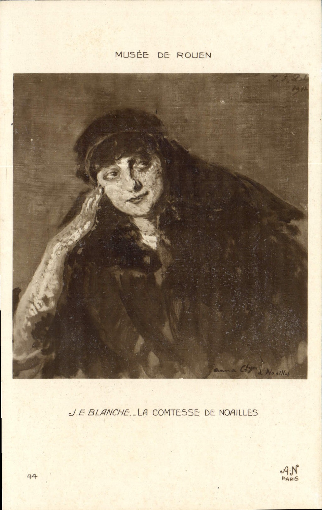 CPA Musee de Rouen La comtesse de Noailles 