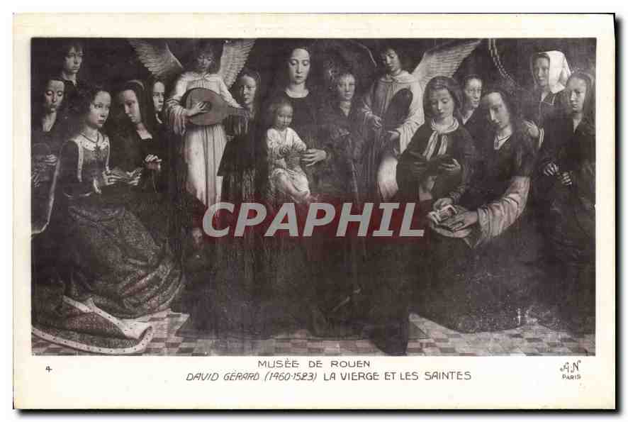 CPA Musee de Rouen David Gerard La Vierge et les Saintes 