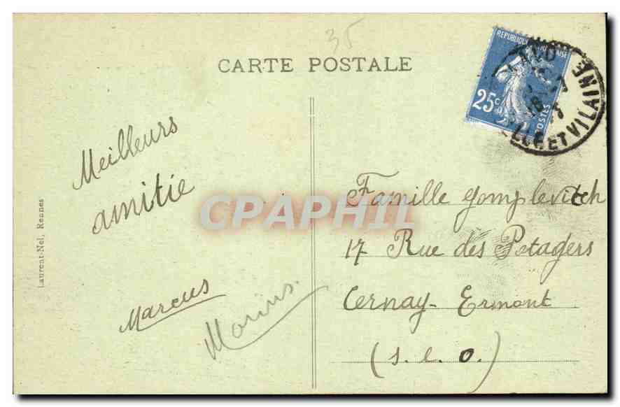 Côte d'Émeraude — Les Bords de la Rance — Le Chêne Vert — Château — n° 957 — Reverso