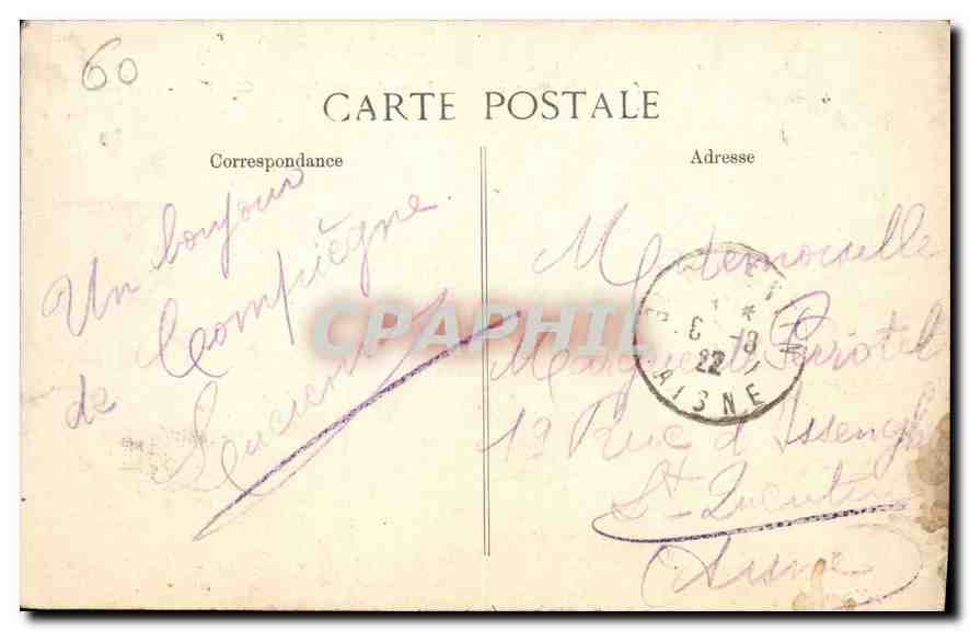 Palais de Compiègne — Côté Parc — Collection spéciale — n°59 — Rückseite