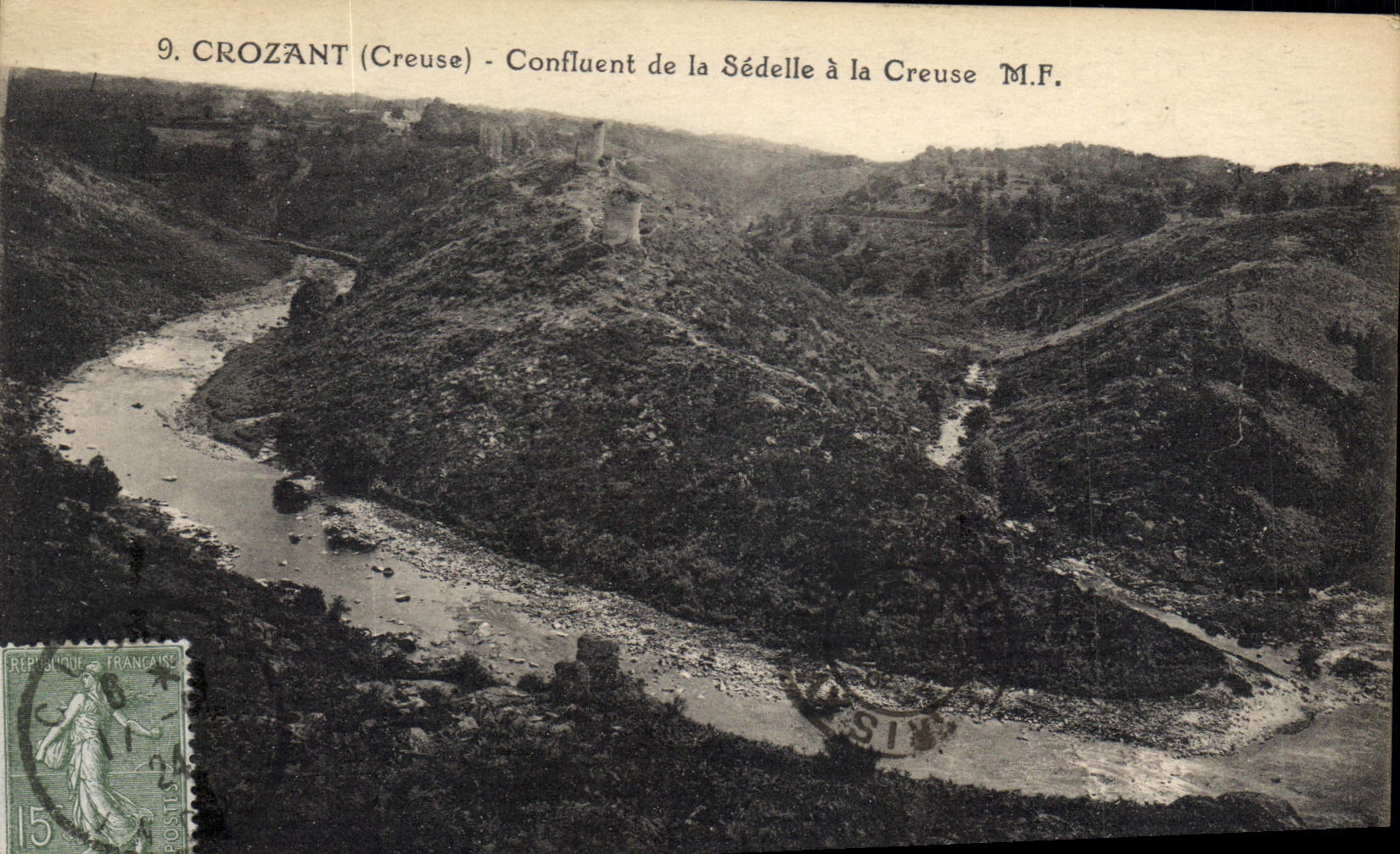 CROZANT (Creuse) - Confluent de la Sédelle à la Creuse - M.F.