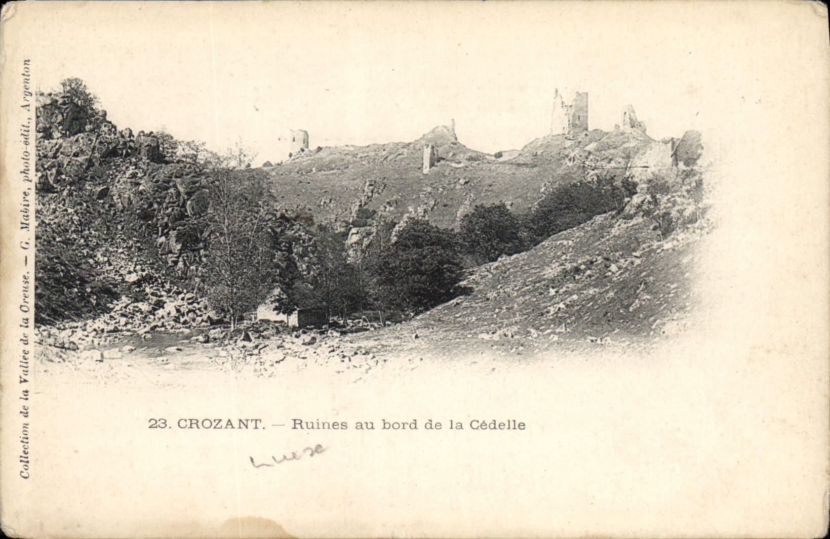 CPA Crozant Ruines au bord de la Cedelle 