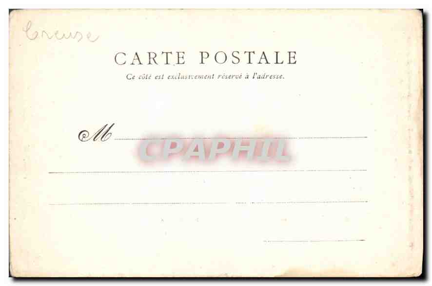 CPA Crozant Ruines au bord de la Cedelle  — Rückseite