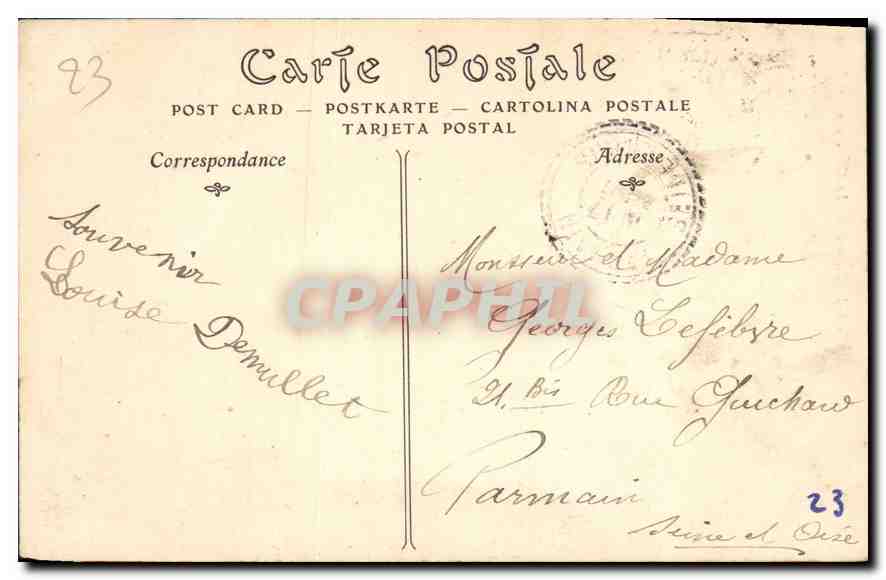 CPA Crozant Creuse Le Chateau et les Ruines  — Rückseite