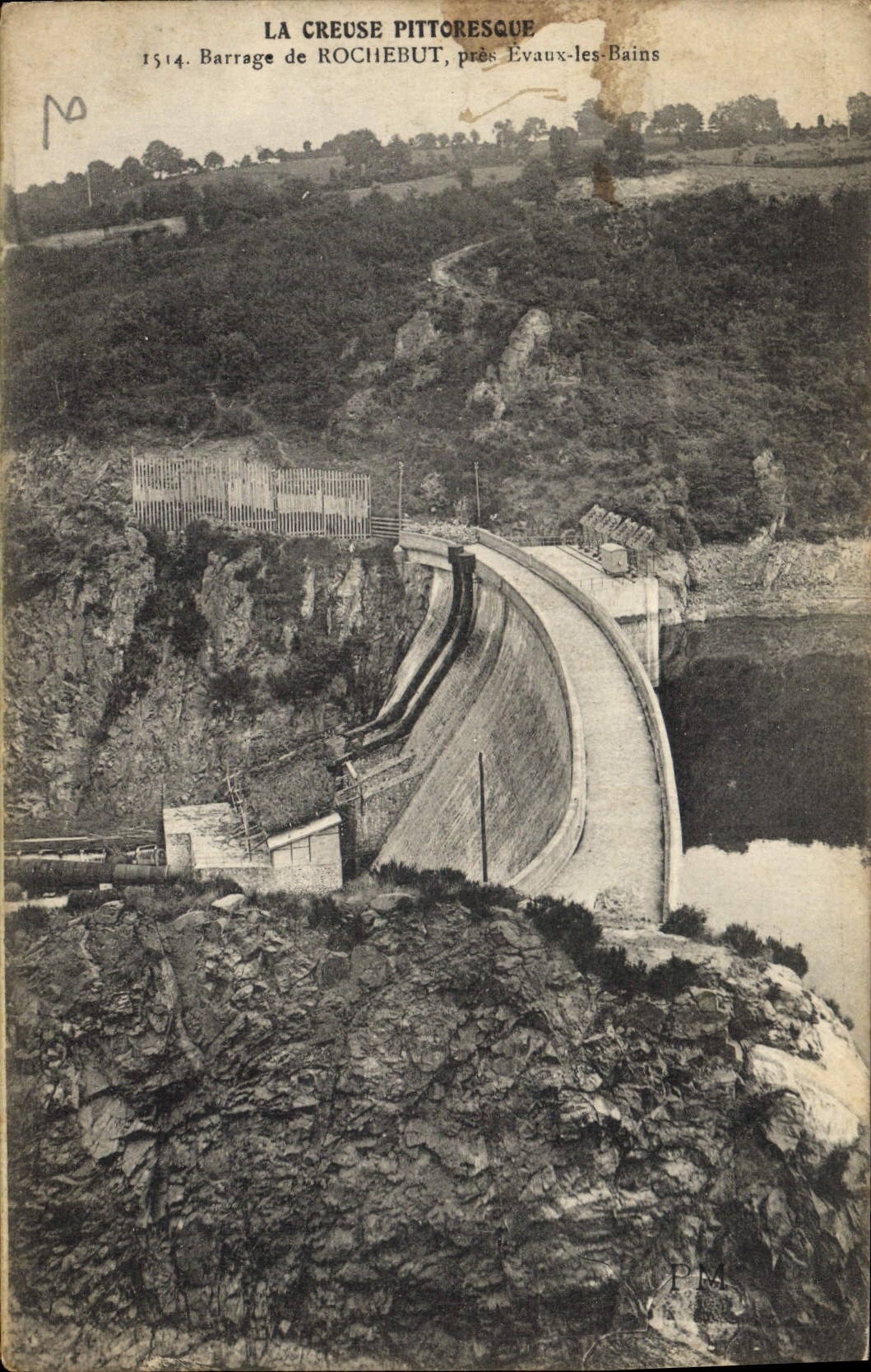 Staudamm Rochebut, bei Évaux-les-Bains — La Creuse pittoresque — P.M. n°1514