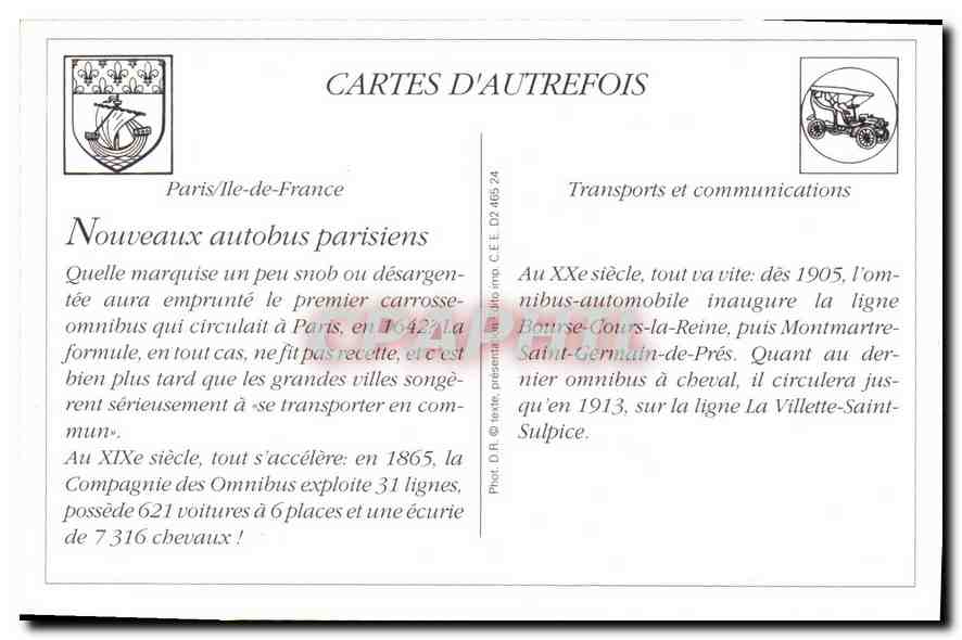 REPRO Les Nouveaux Autobus Parisiens  — Rückseite