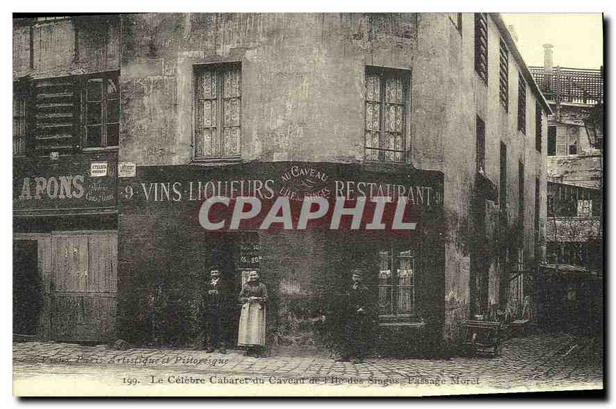 Le Célèbre Cabaret du Caveau de l'Île des Singes — Passage Moret — Paris — Éditeur : C.E.E. — N° 465 08 14