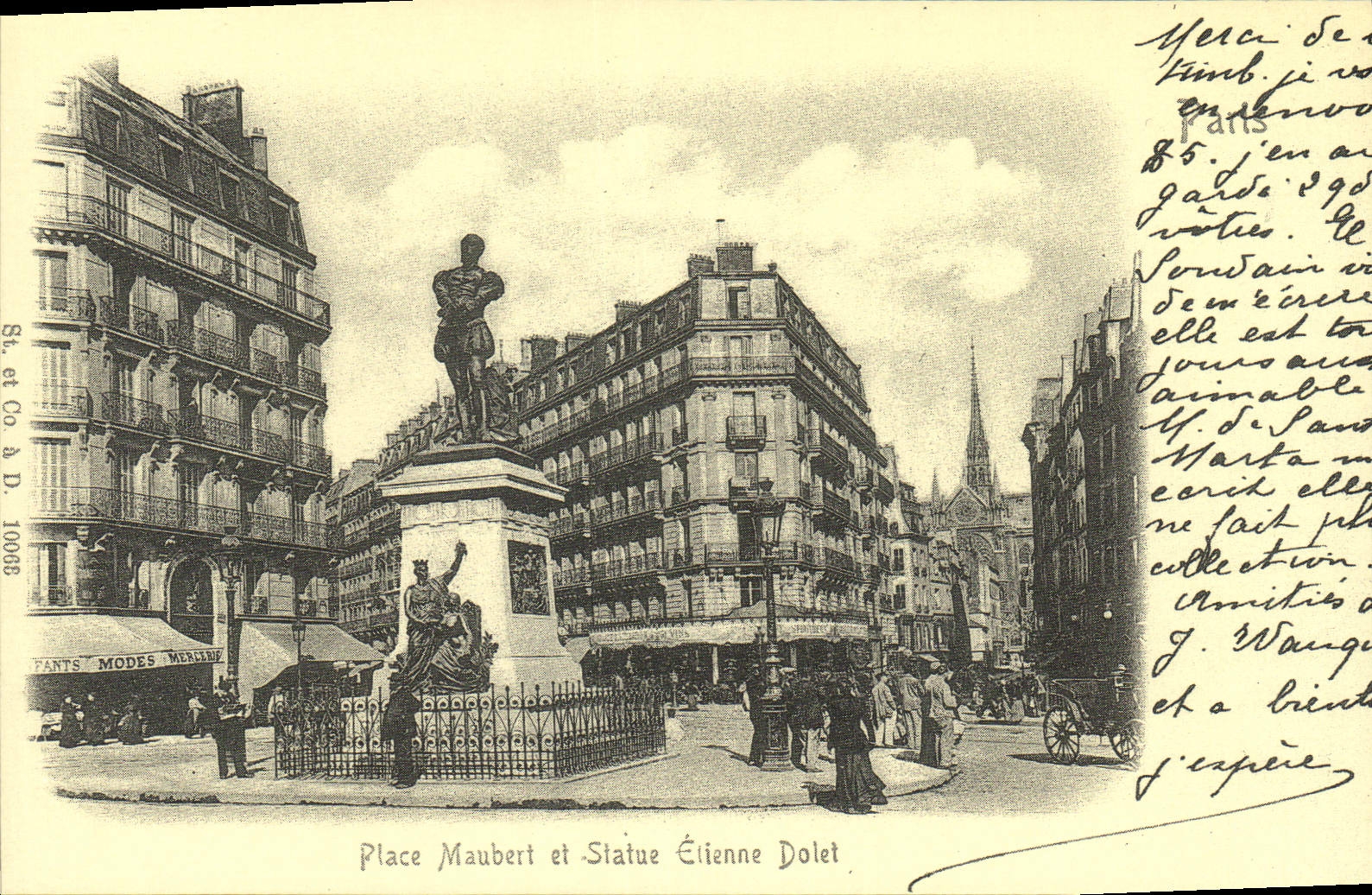 Place Maubert et Statue Étienne Dolet — Paris — St. et Co. à D. 10062