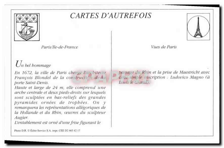 REPRO Paris Porte Saint Denis  — Verso