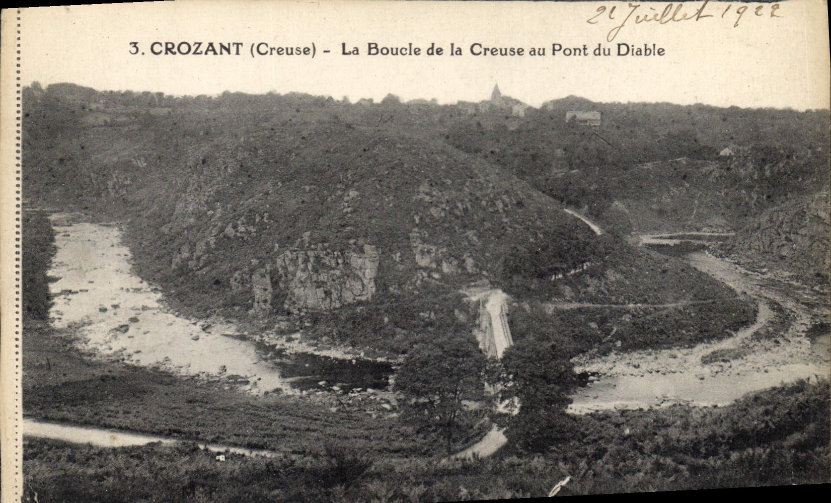 CPA Crozant Creuse La Boucle de la Creuse au Pont du Diable 