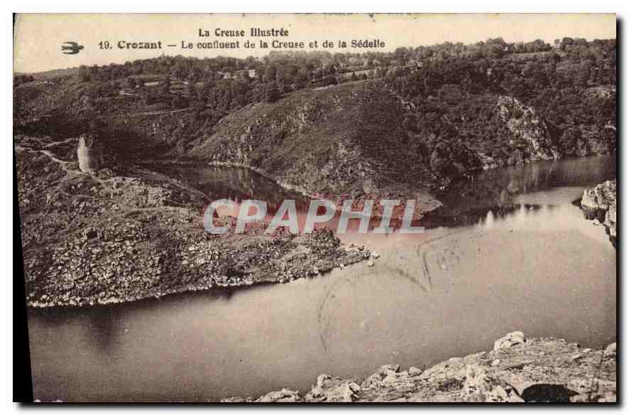 Crezant — Le confluent de la Creuse et de la Sédelle — La Creuse Illustrée n°19