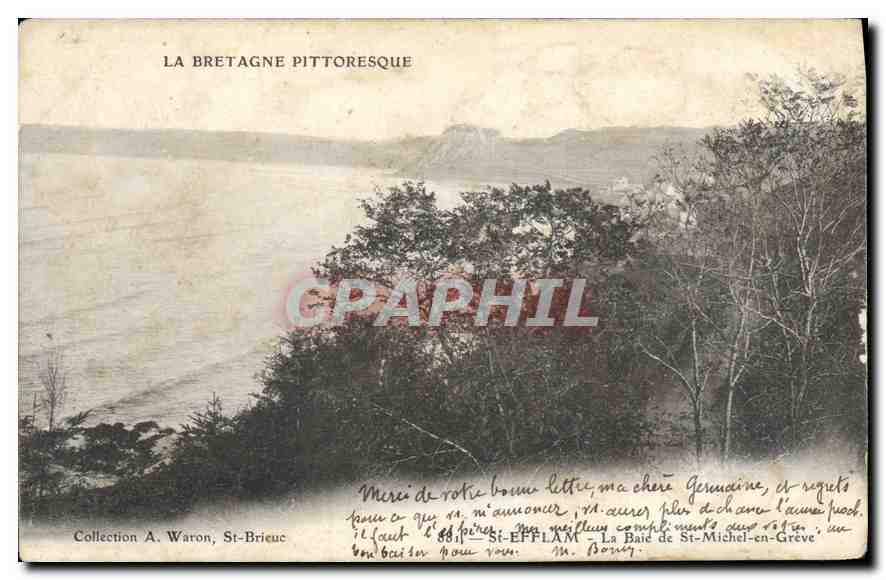 La Baie de St-Michel-en-Grève — Bretagne pittoresque — Collection A. Waron, St-Brieuc