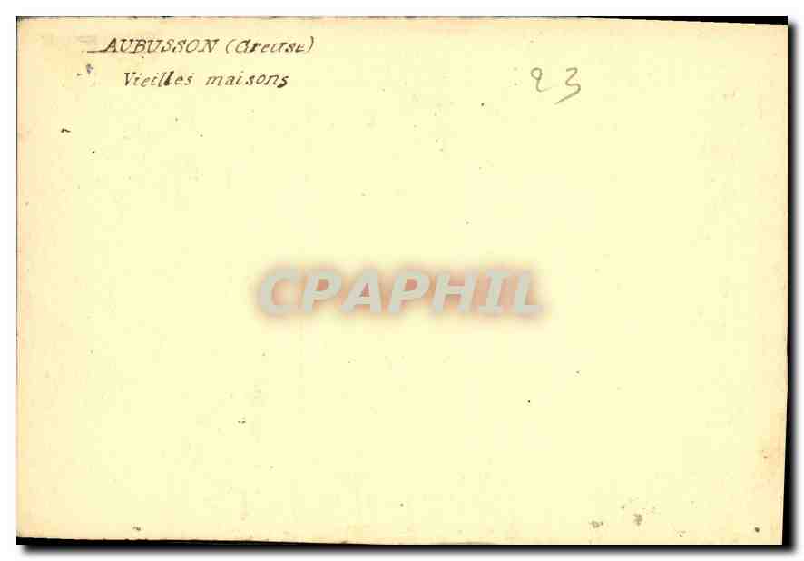 CPA Abusson Creuse Vieilles maisons  — Verso