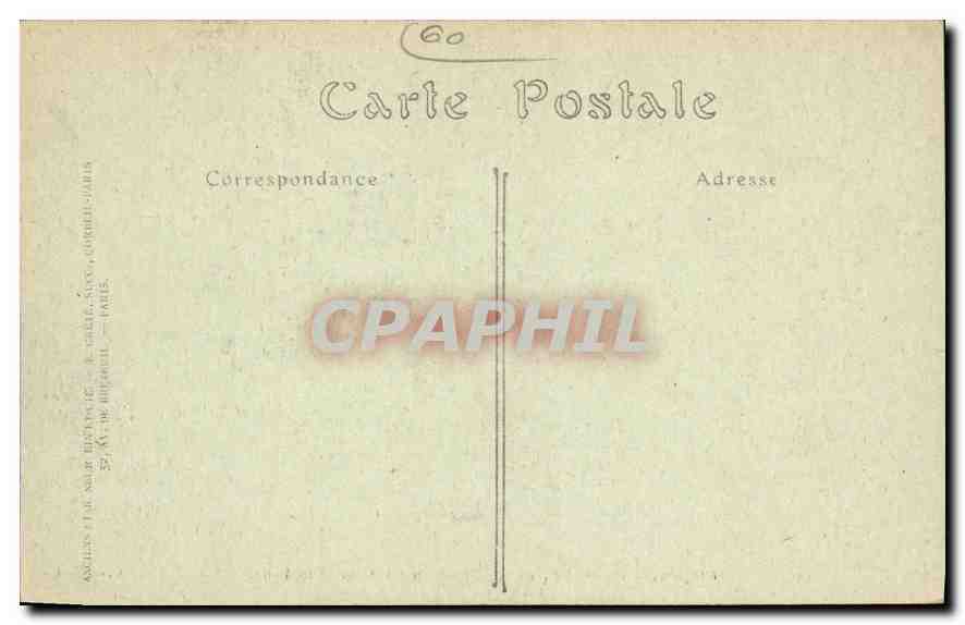 CPA Compiegne Vue sur la Place du Chateau et la Ville  — Rückseite