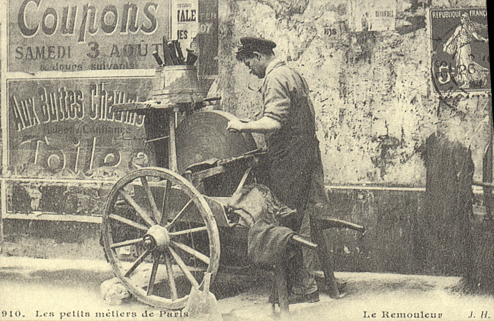 REPRO Les Petits metiers de Paris Le Remouleur 