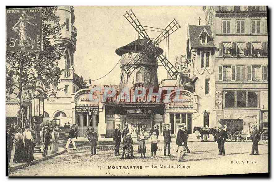Montmartre — Le Moulin Rouge — G.C.A Paris