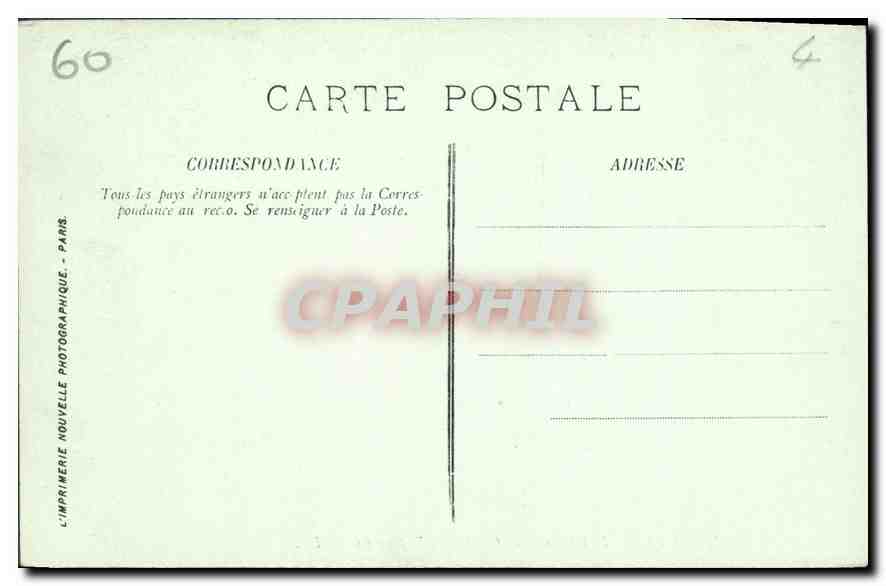 CPA Compiegne Le Chateau Galerie des Tapisseries  — Rückseite