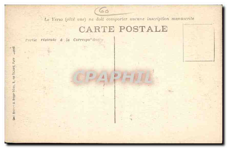 CPA Ermenonville Le Parc Cascade du Pont de la Lanterne  — Rückseite