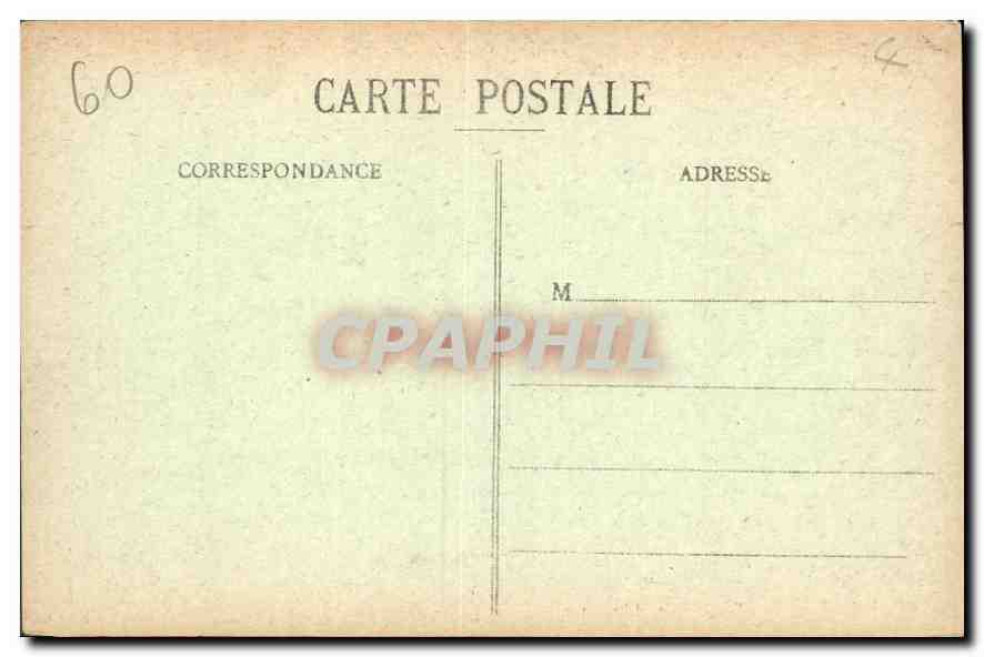 CPA Palais de Compiegne Le Salon de musique  — Back