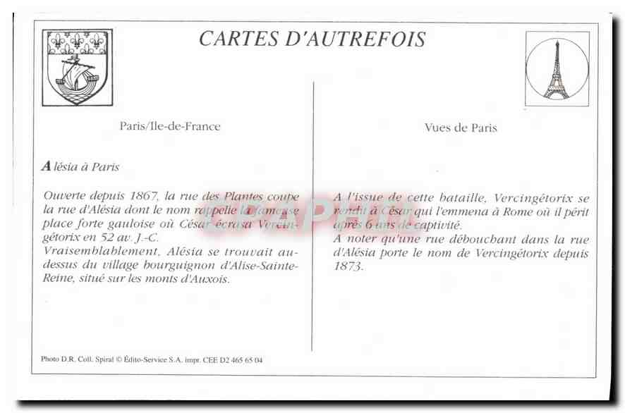 REPRO Paris Rue d'Alesia prise de la rue des Plantes  — Verso
