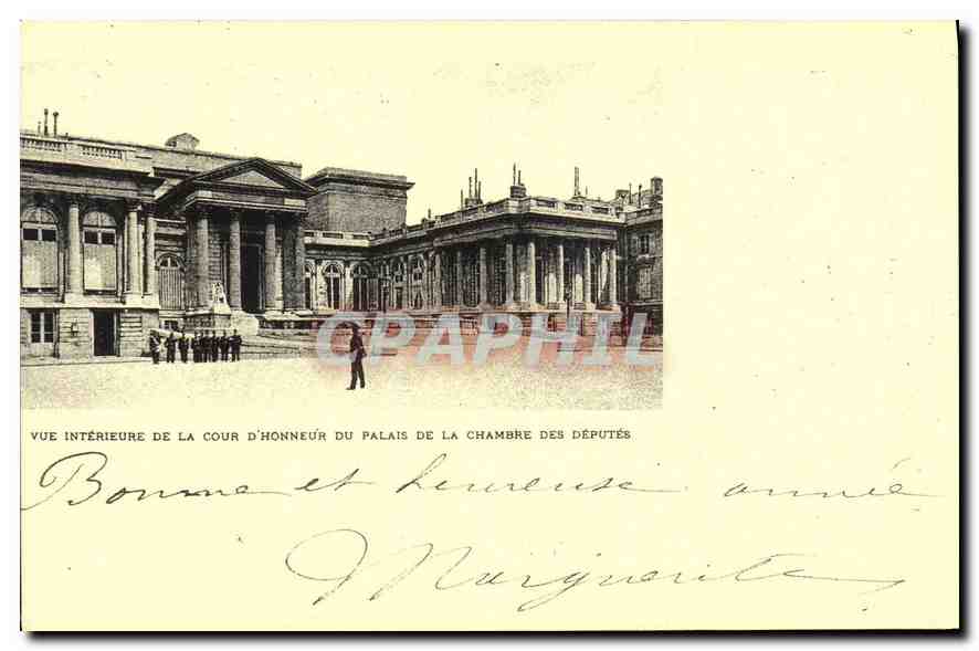 REPRO Vue interieure de la Cour d'Honneur du Palais de la Chambre des Deputes 